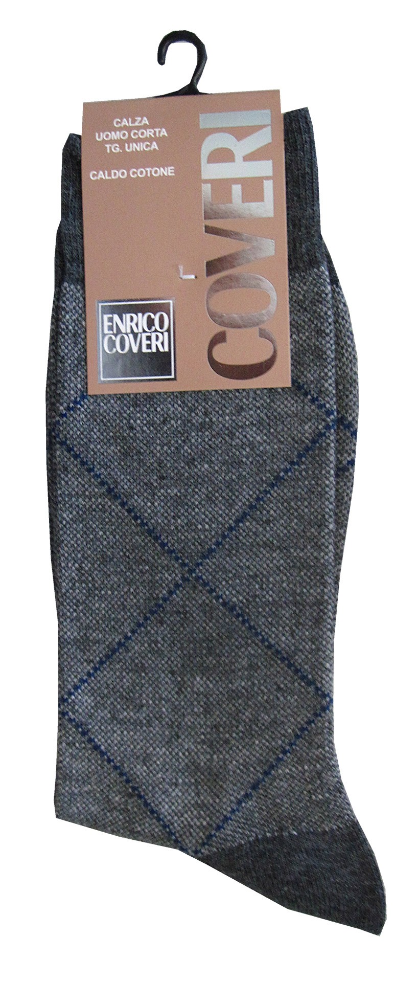 Enrico Coveri χειμωνιάτικες αντρικές jacquard κάλτσες με ρόμβους κωδ.Moon Line 176