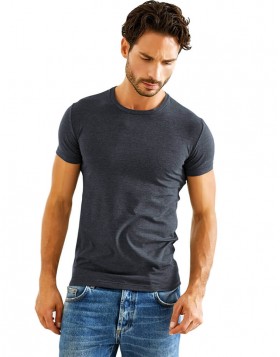 Κοντομάνικο T-shirt μελανζέ σκούρο γκρι Enrico Coveri ET1504