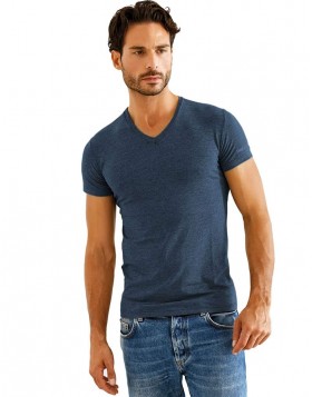 Enrico Coveri jean μελανζέ φανέλα T-shirt με V λαιμόκοψη ET1505